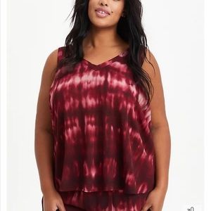 Torrid Tie Dye Crinkle Tank Size 4 NWT